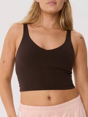 🧡3/15 OFFLINE by Aerie Real Me Low Key Longline Sports Bra Brown L